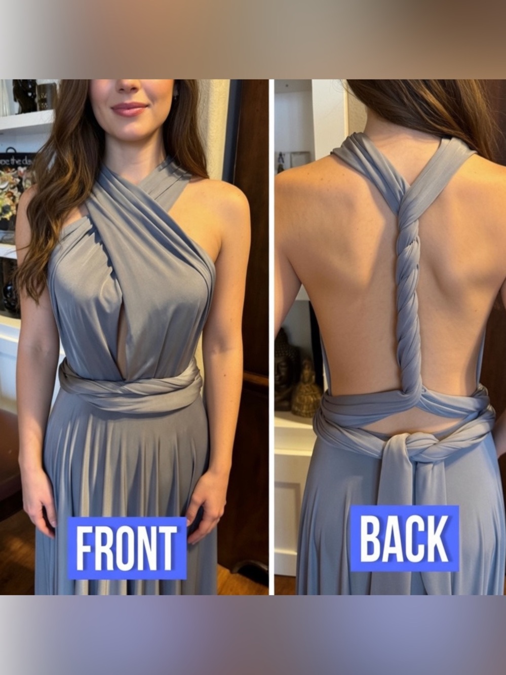 Twobirds Gray Convertible Ball Gown